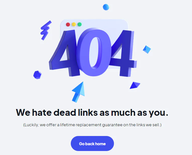 A 404 page