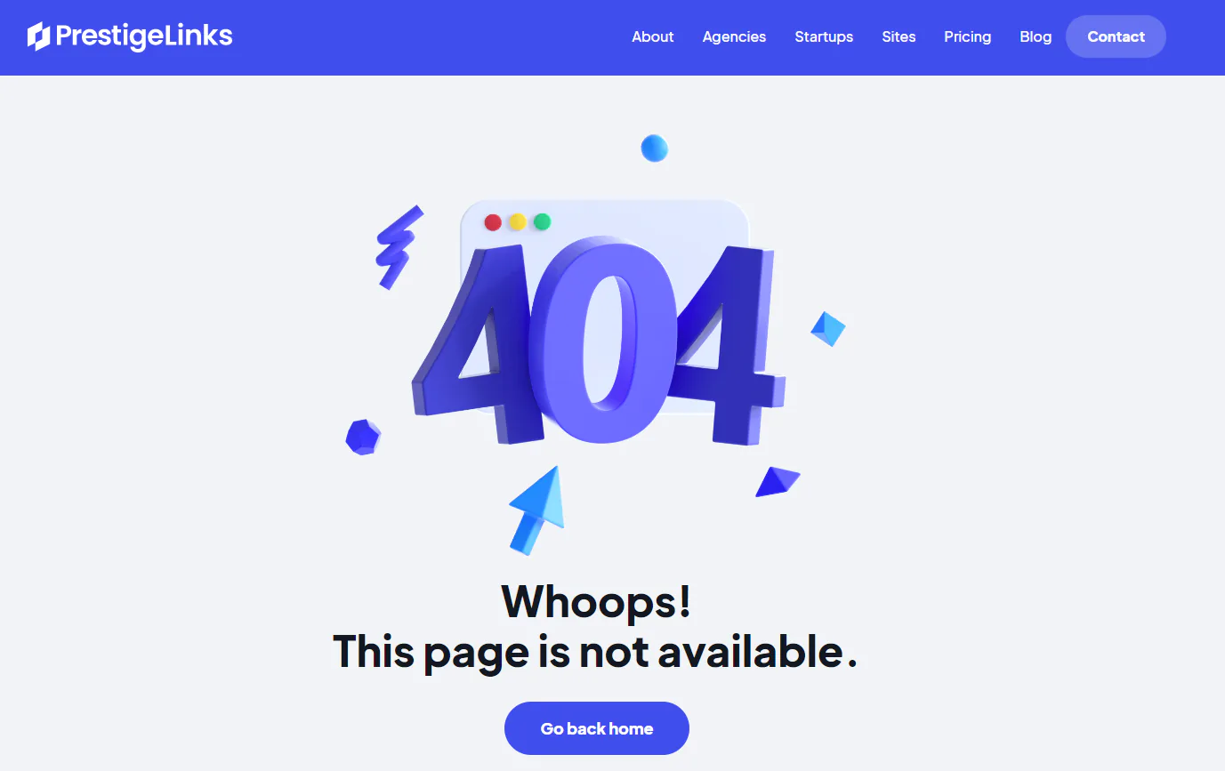 A 404 page on our own website