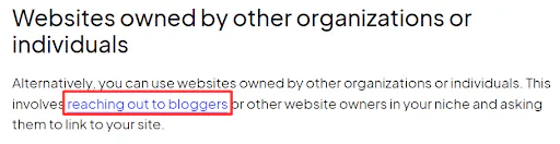 A blog post with the internal link highlighted‍