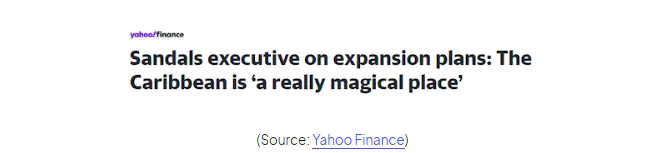 A snapshot of an article from Yahoo Finance about a company's expansion palns