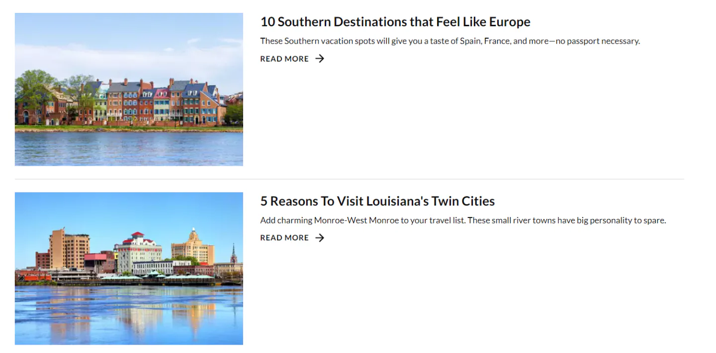 A snapshot of informative articles in Southern Living