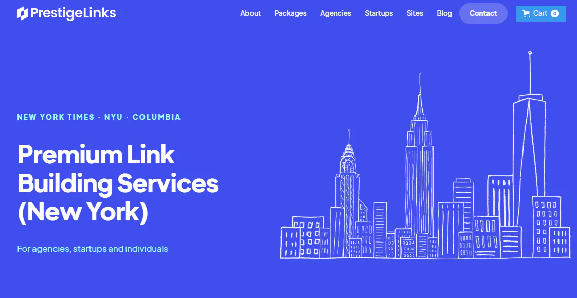 A snapshot of our geo-targeted page, Premium Link Building Services New York