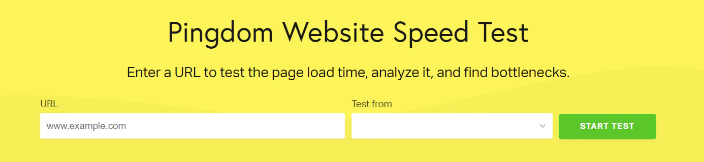A snapshot of Pingdom Website Speed Test