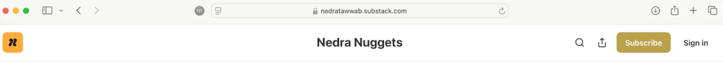 A Substack profile with a non-custom domain