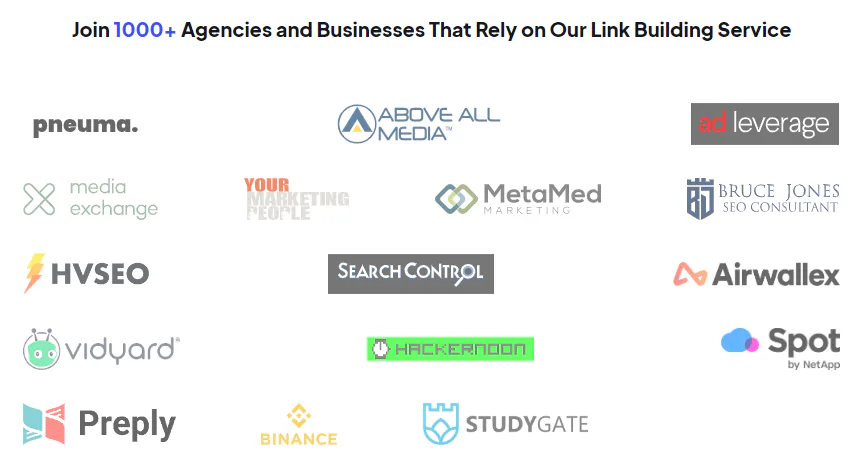 An example of company logos on our website.
