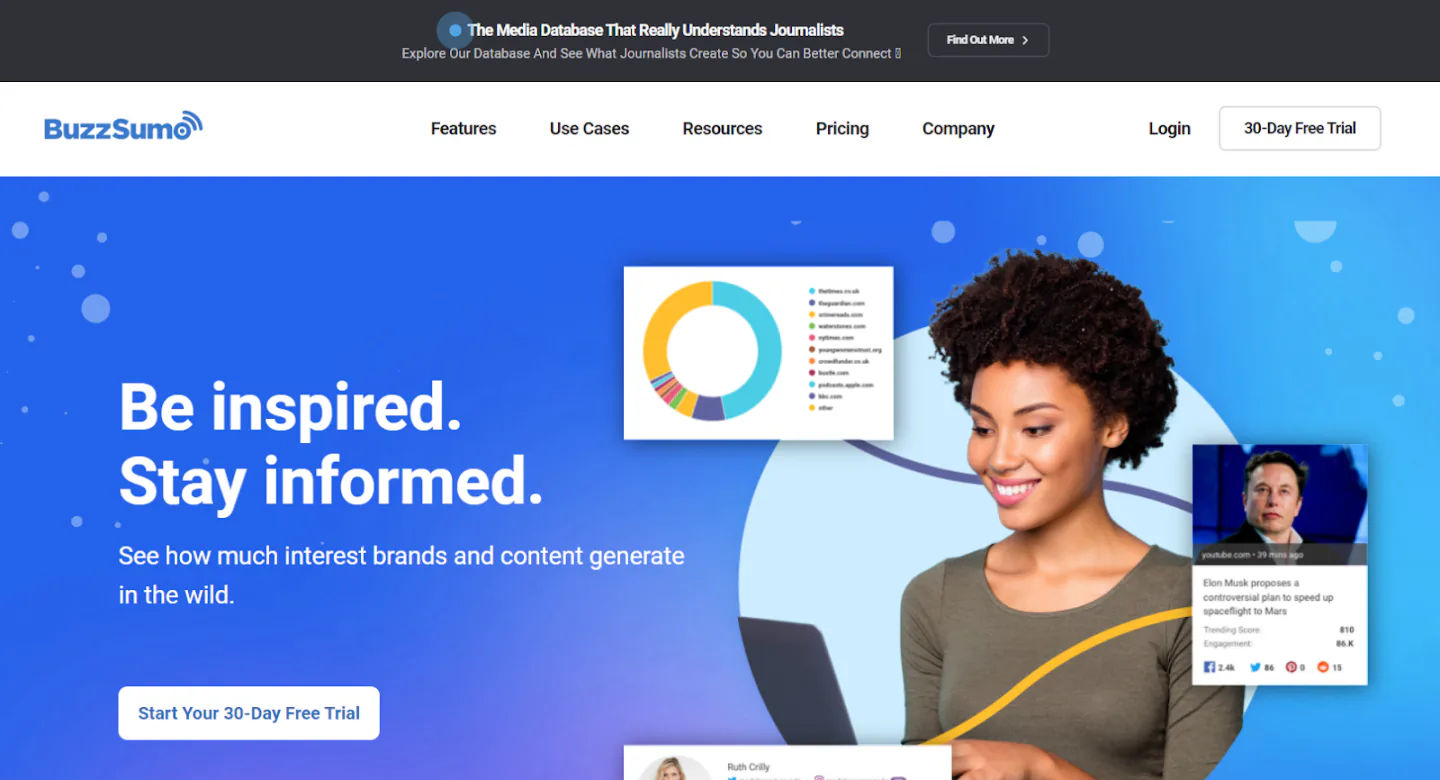 BuzzSumo home page