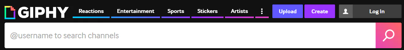 GIPHY home page