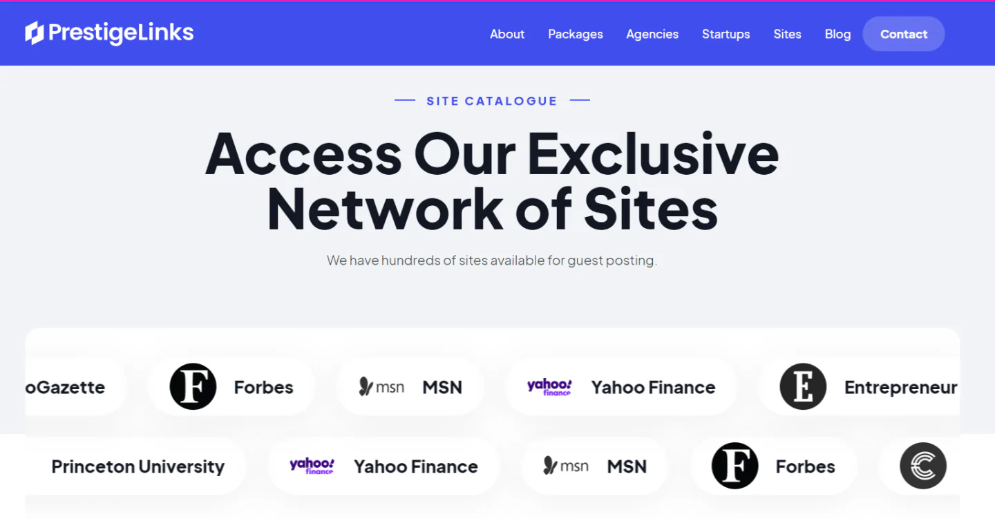 Our network includes sites like Yahoo Finance, Entrepreneur, Forbes, and others