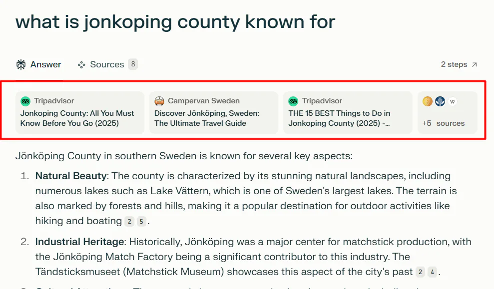 Perplexity answer with the resources highlighted