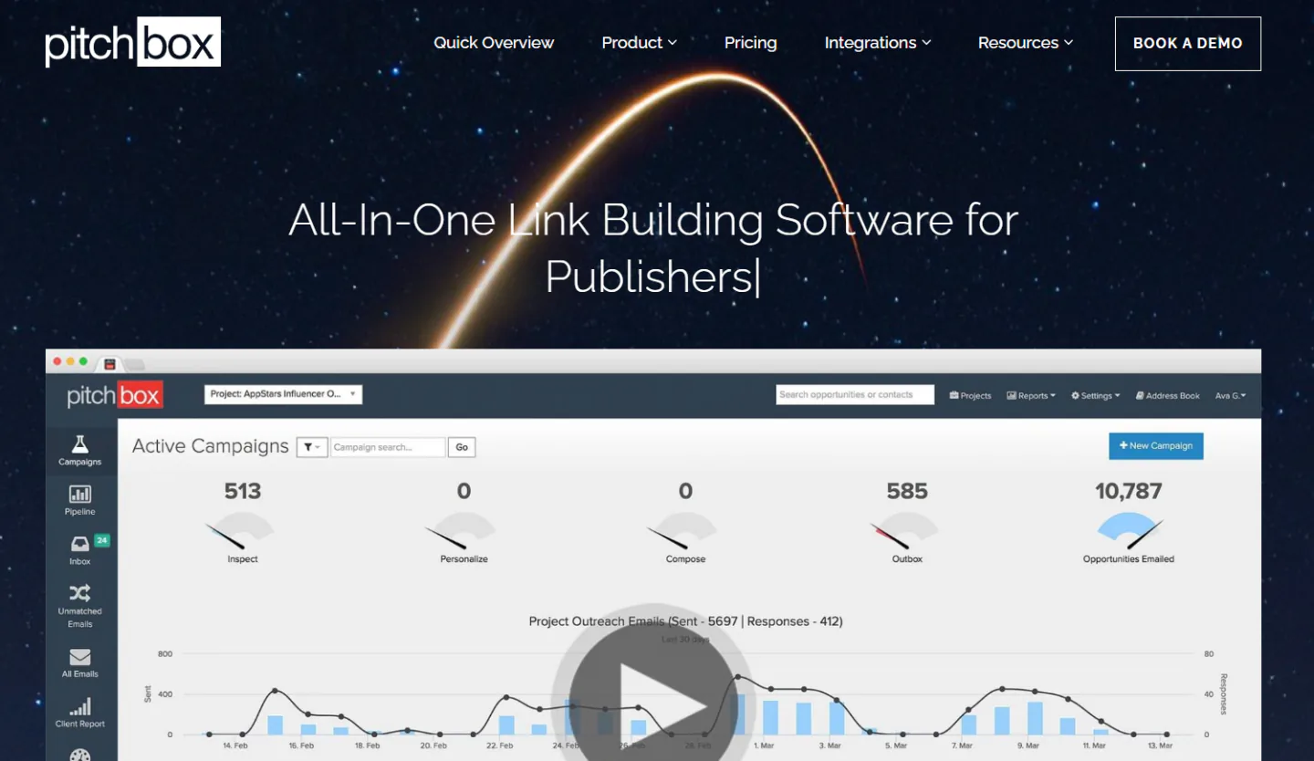 Pitchbox home page