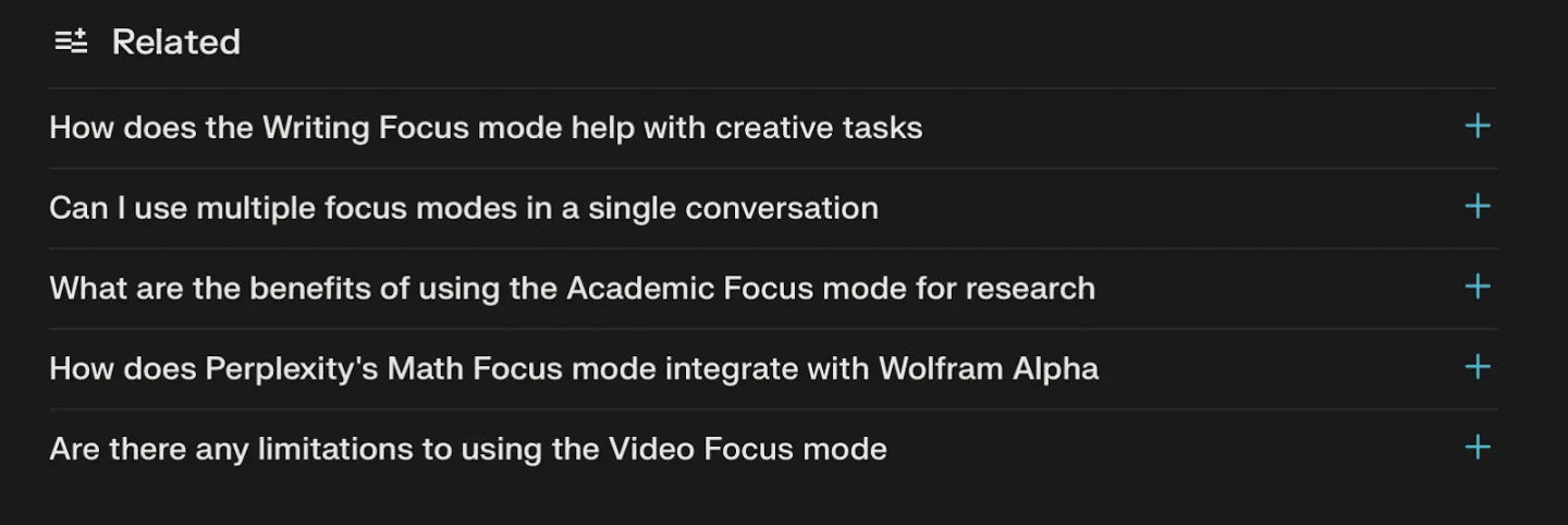 Related follow-up questions on Perplexity