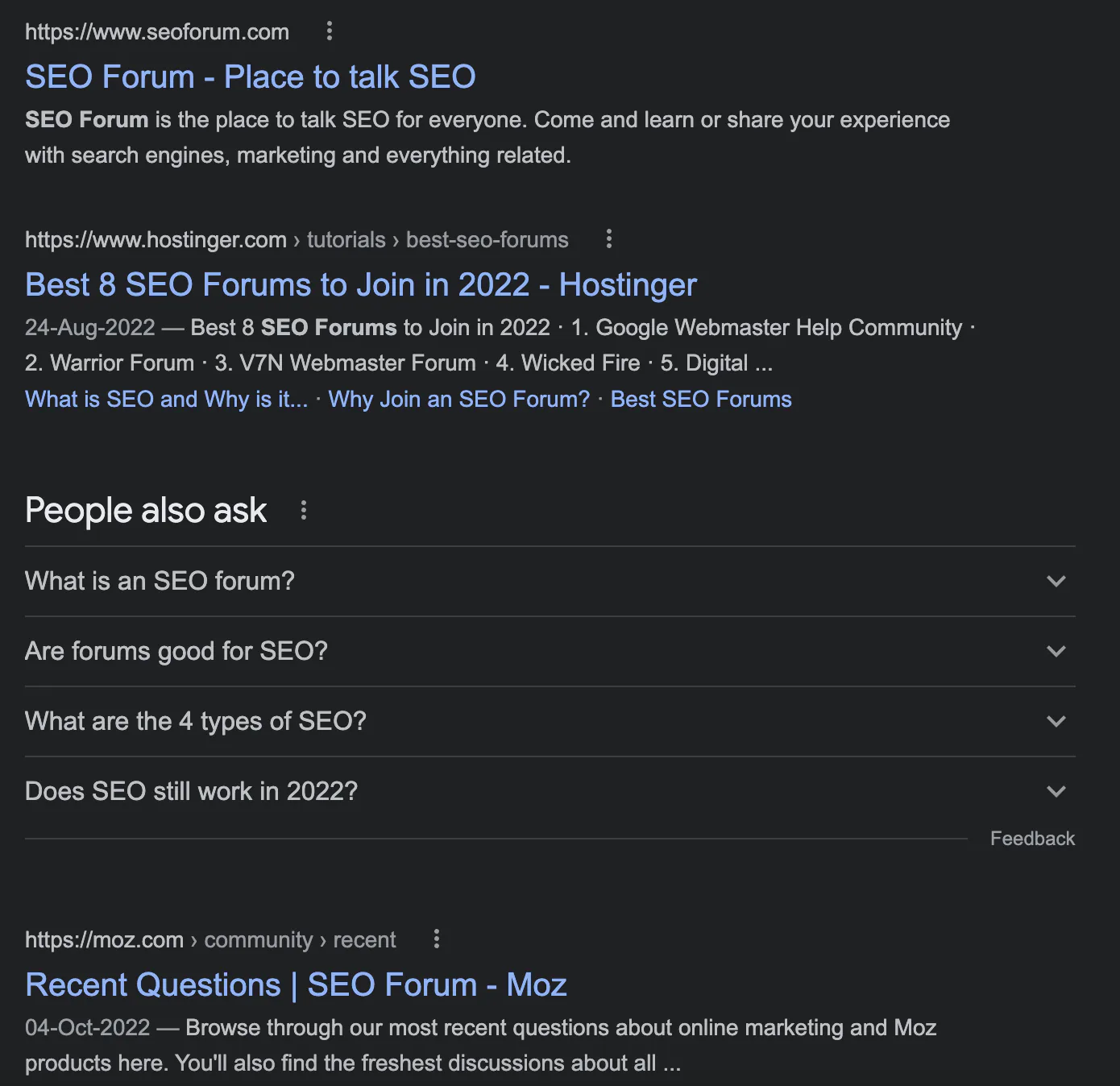 search operators like these can yield good results for forums