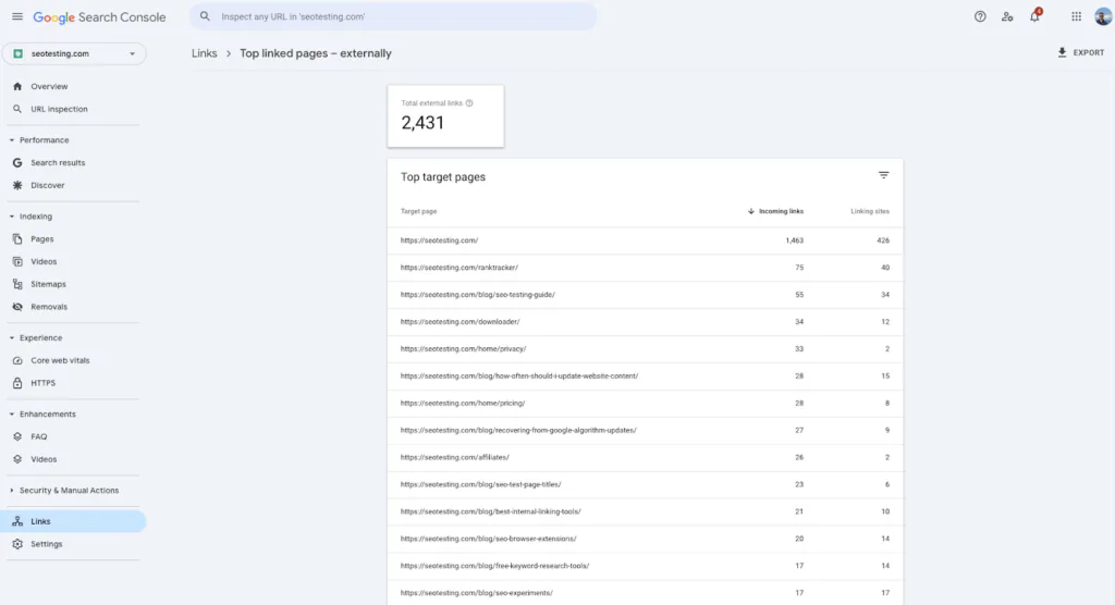 How to Use the Links Report in Google Search Console from SEOTesting